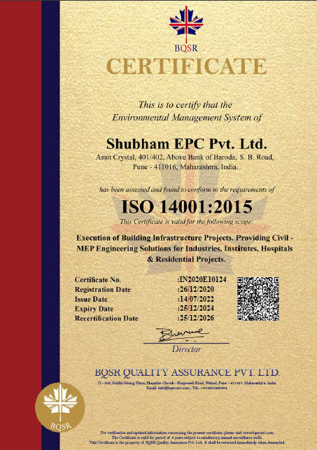 ISO 14001:2015 Certificate